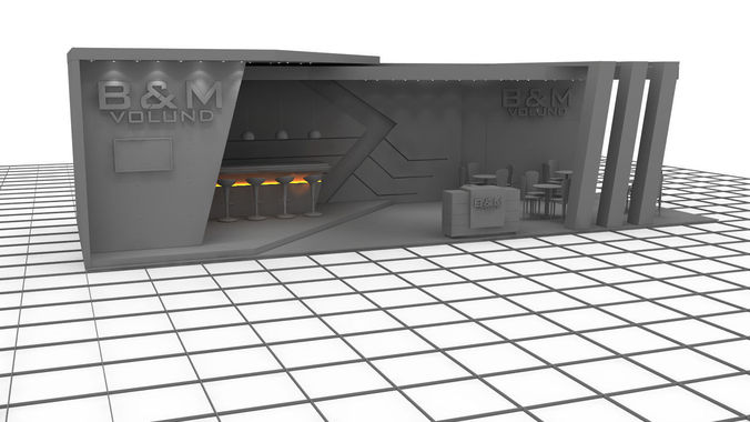 B M2 Exhibition Stand Design 3D model