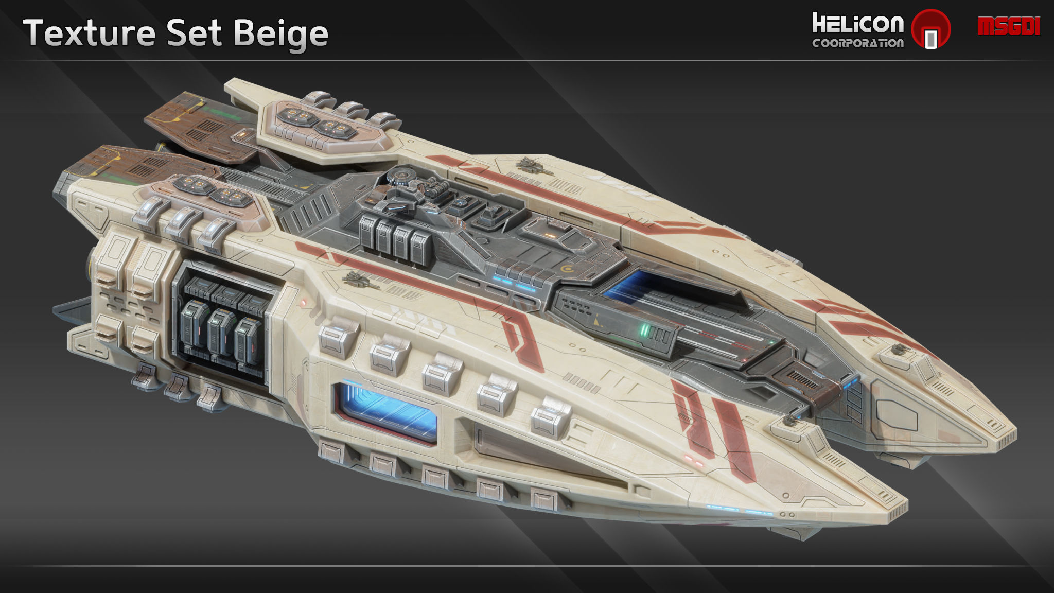 Valen Class Carrier Low-poly 3D model_7