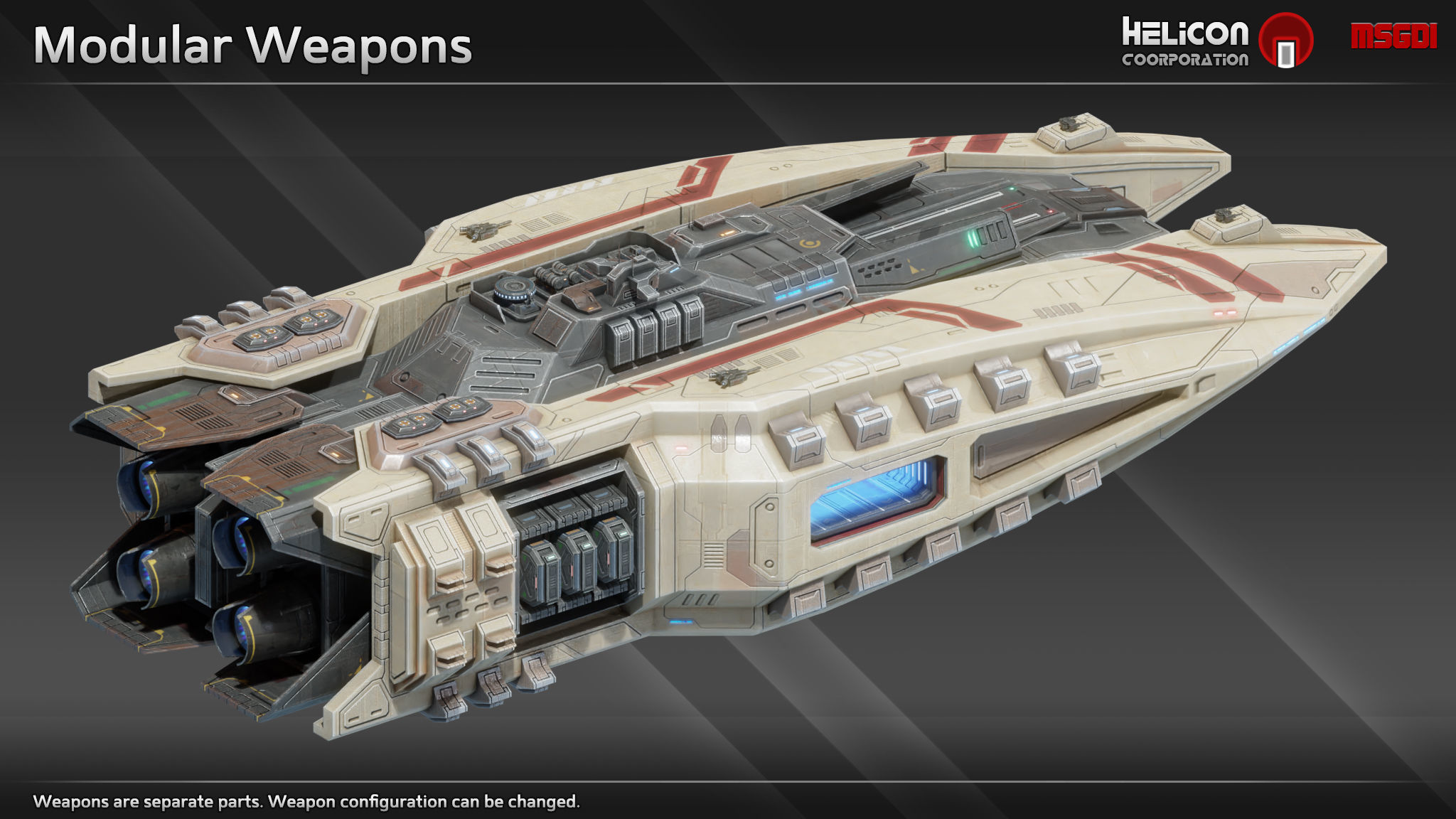 Valen Class Carrier Low-poly 3D model_5