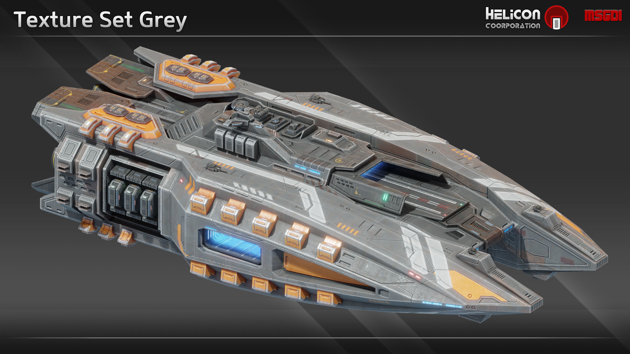 Valen Class Carrier Low-poly 3D model_11