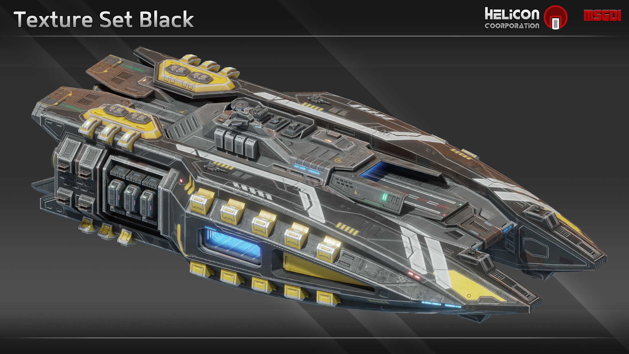 Valen Class Carrier Low-poly 3D model_8