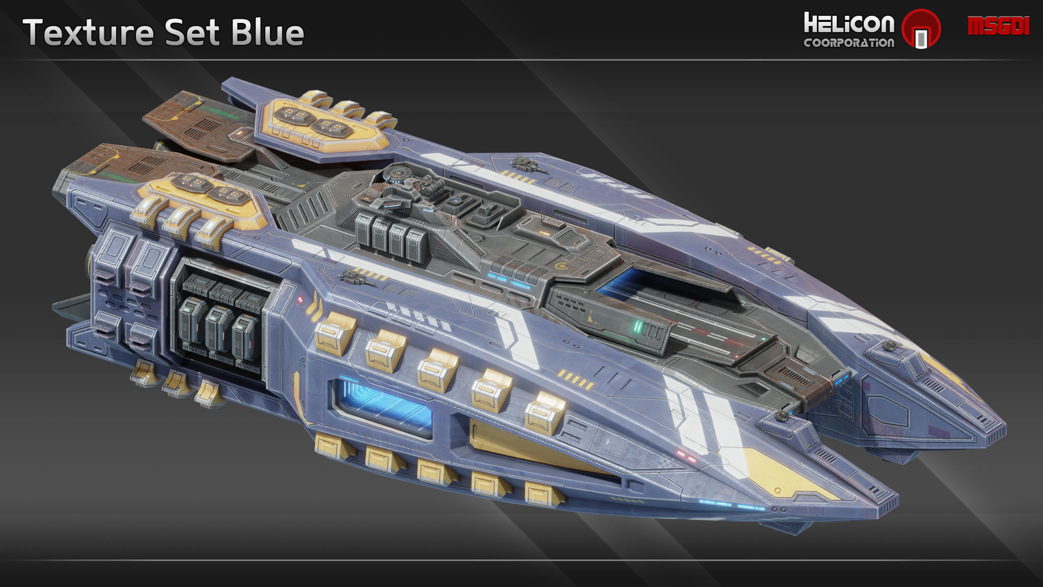 Valen Class Carrier Low-poly 3D model_9