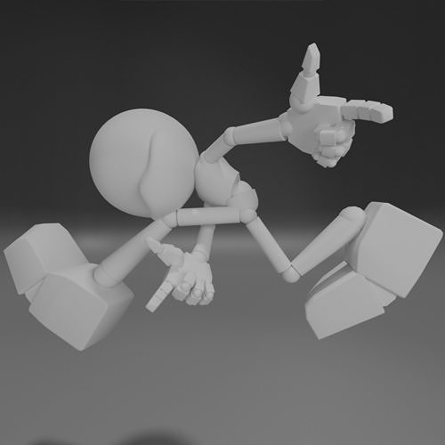 Sonic base model Male 3D model
