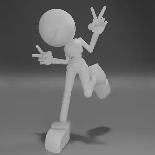Sonic base model Female 3D model