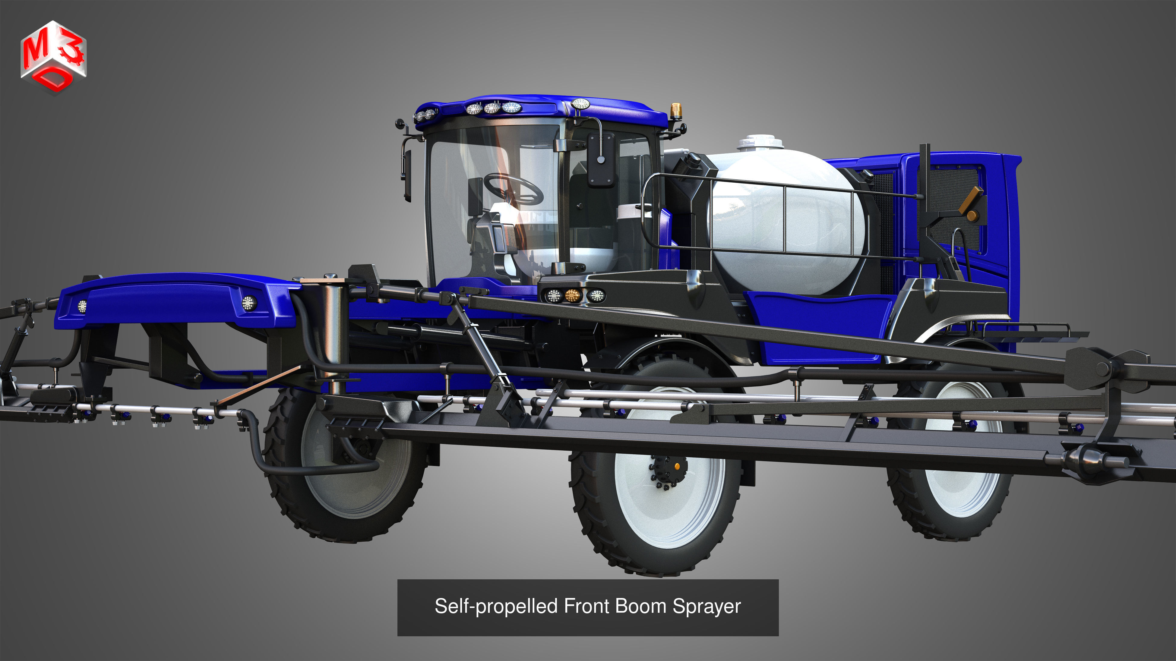 Spray Sprayer Machines - 4 Vehicles 3D Model Collection_4