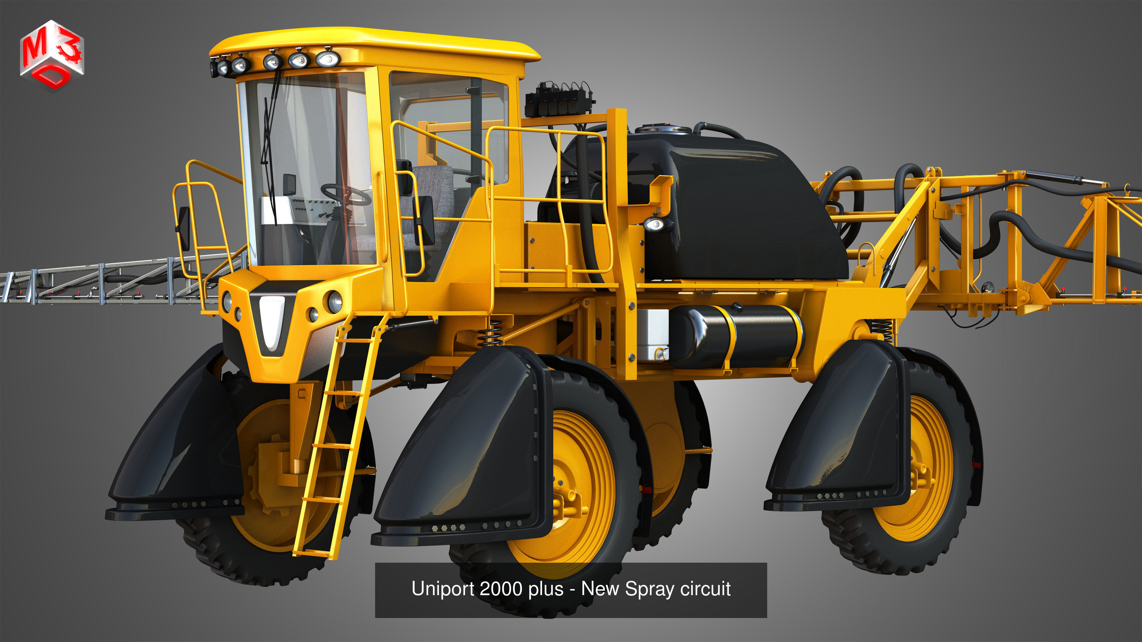 Spray Sprayer Machines - 4 Vehicles 3D Model Collection_5