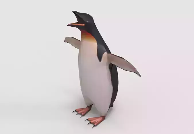 3D low poly Penguin Low-poly 3D model