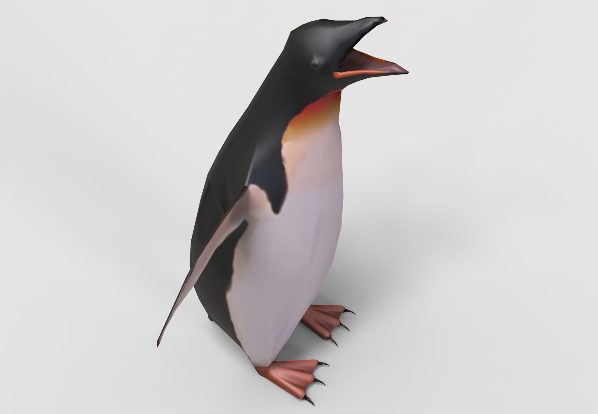 Penguin game ready Low-poly 3D model_6
