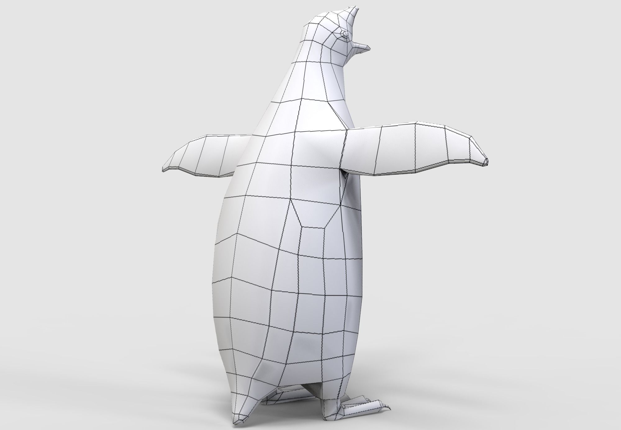 Penguin game ready Low-poly 3D model_8