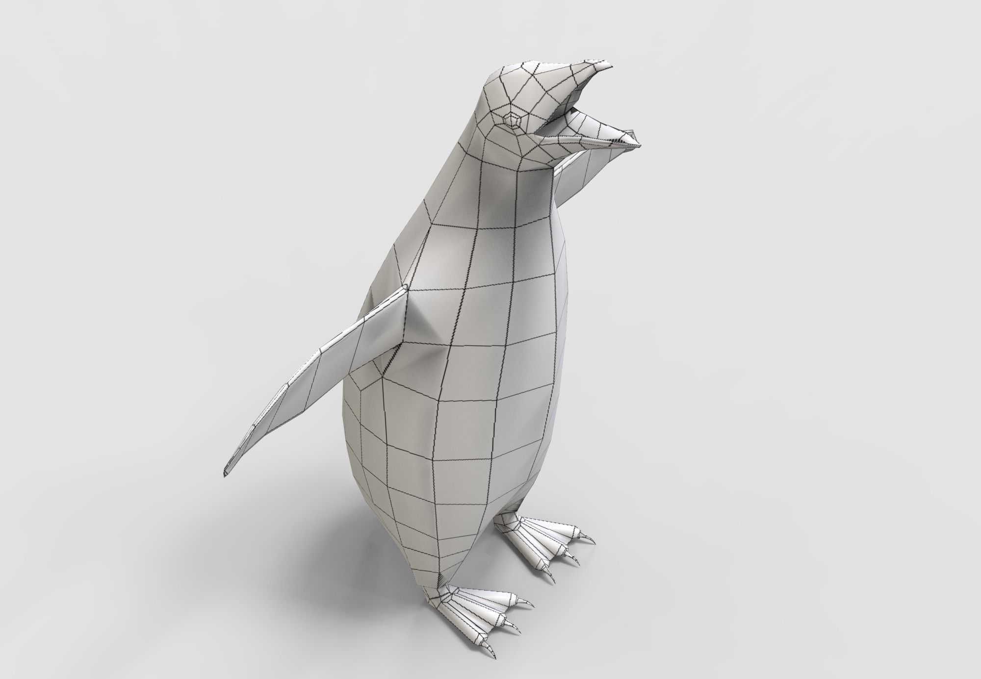 Penguin game ready Low-poly 3D model_5