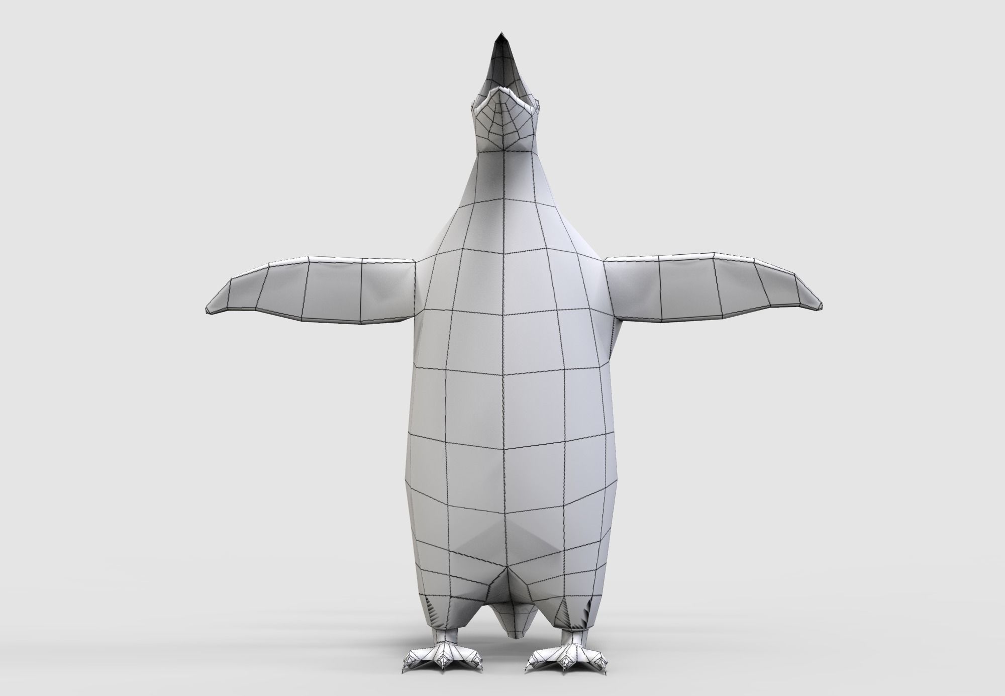 Penguin game ready Low-poly 3D model_9