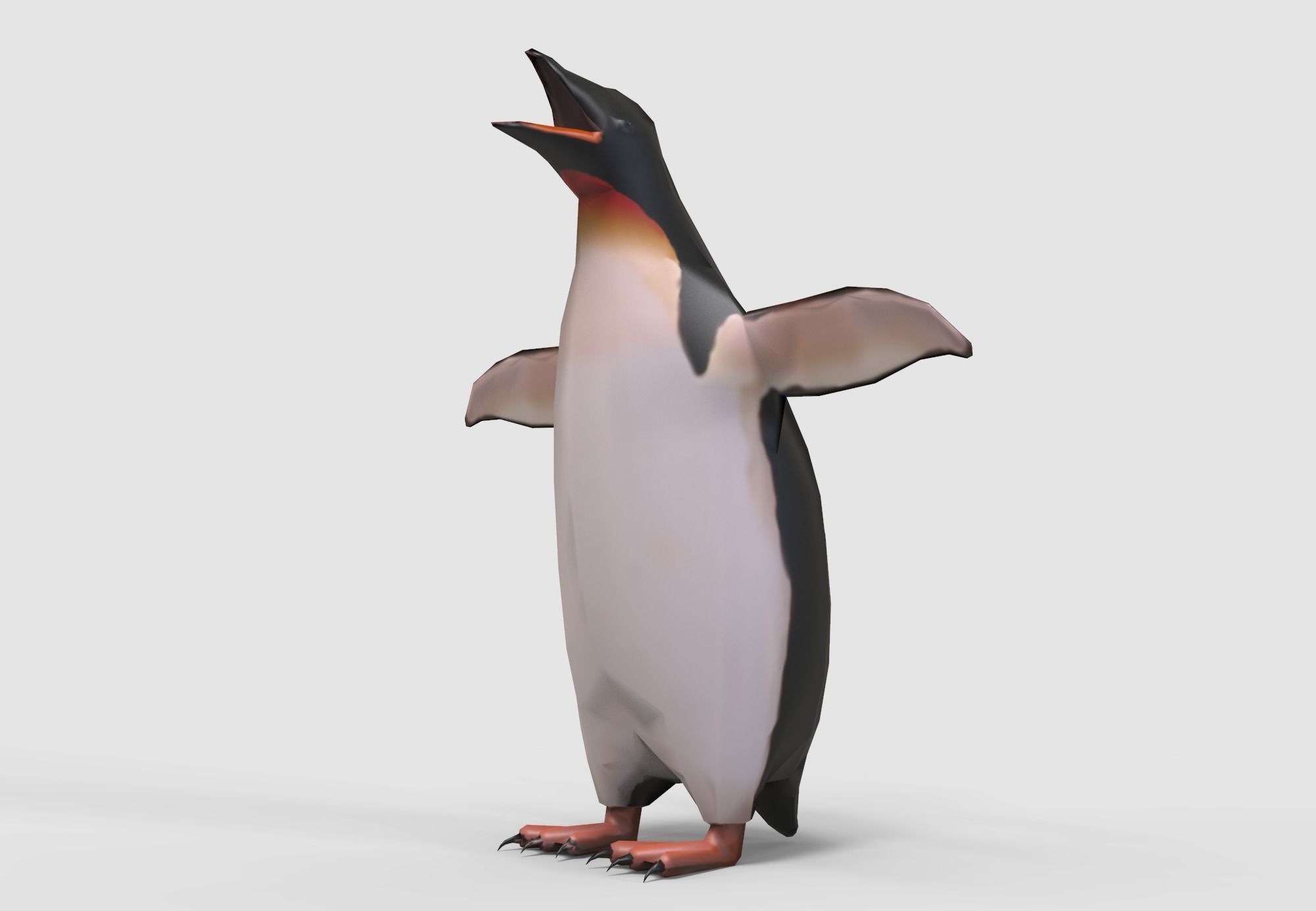 Penguin game ready Low-poly 3D model_7