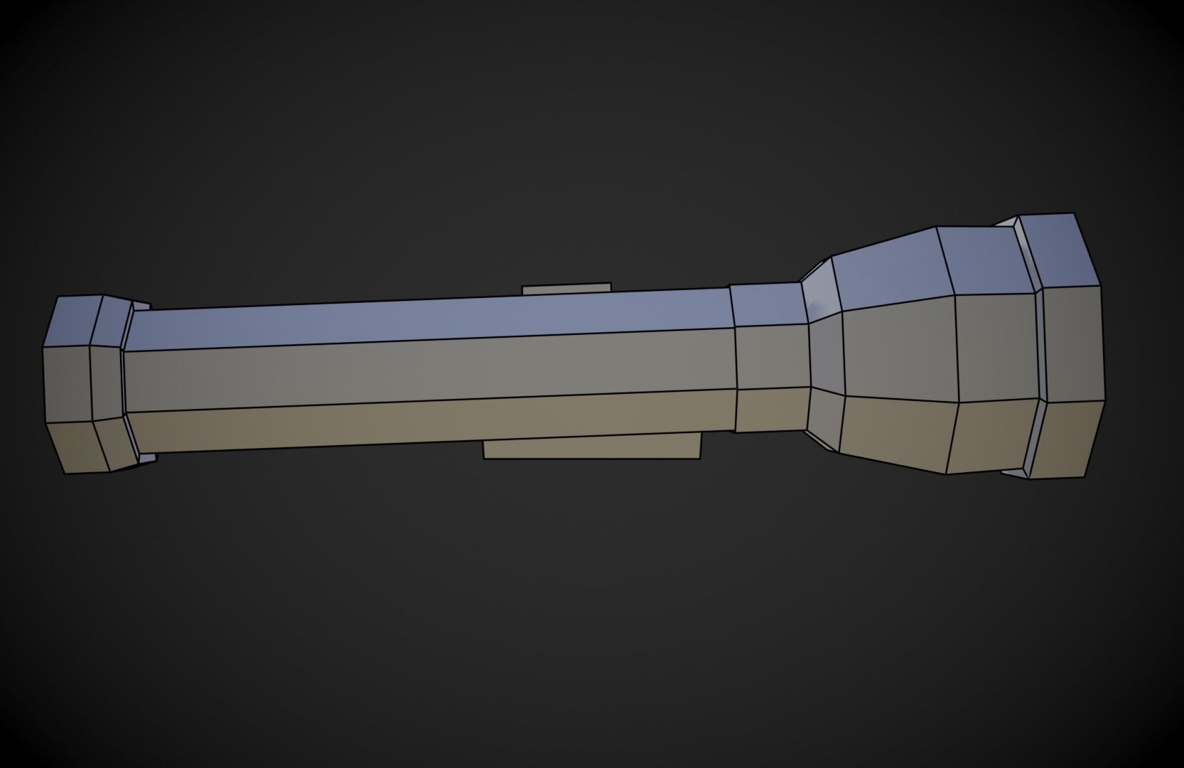 Old Flashlight - Stylized Low-poly 3D model_11