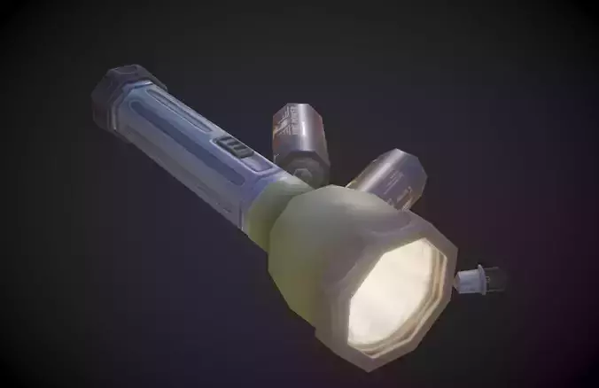 Old Flashlight - Stylized Low-poly 3D model Old Flashlight - Stylized Low-poly 3D model