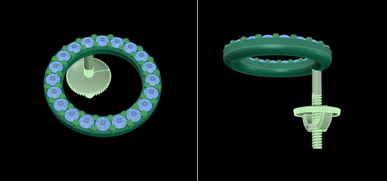 Round Halo Diamond Stud Earring Large Size 3D print model_10