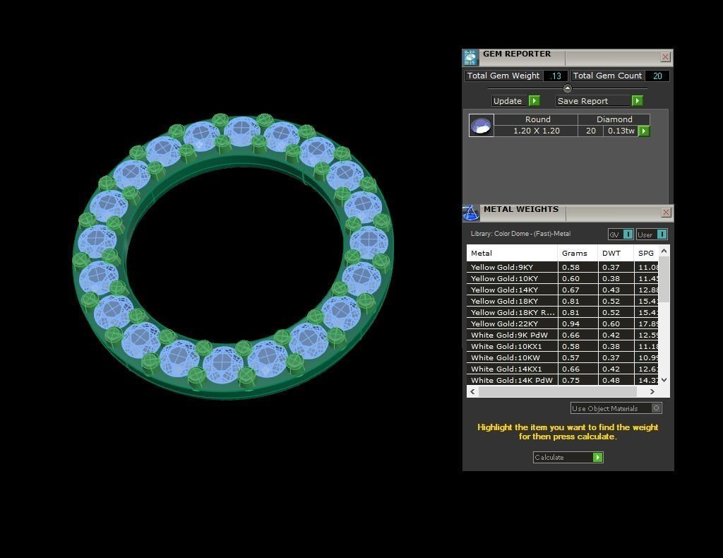 Round Halo Diamond Stud Earring Large Size 3D print model_7