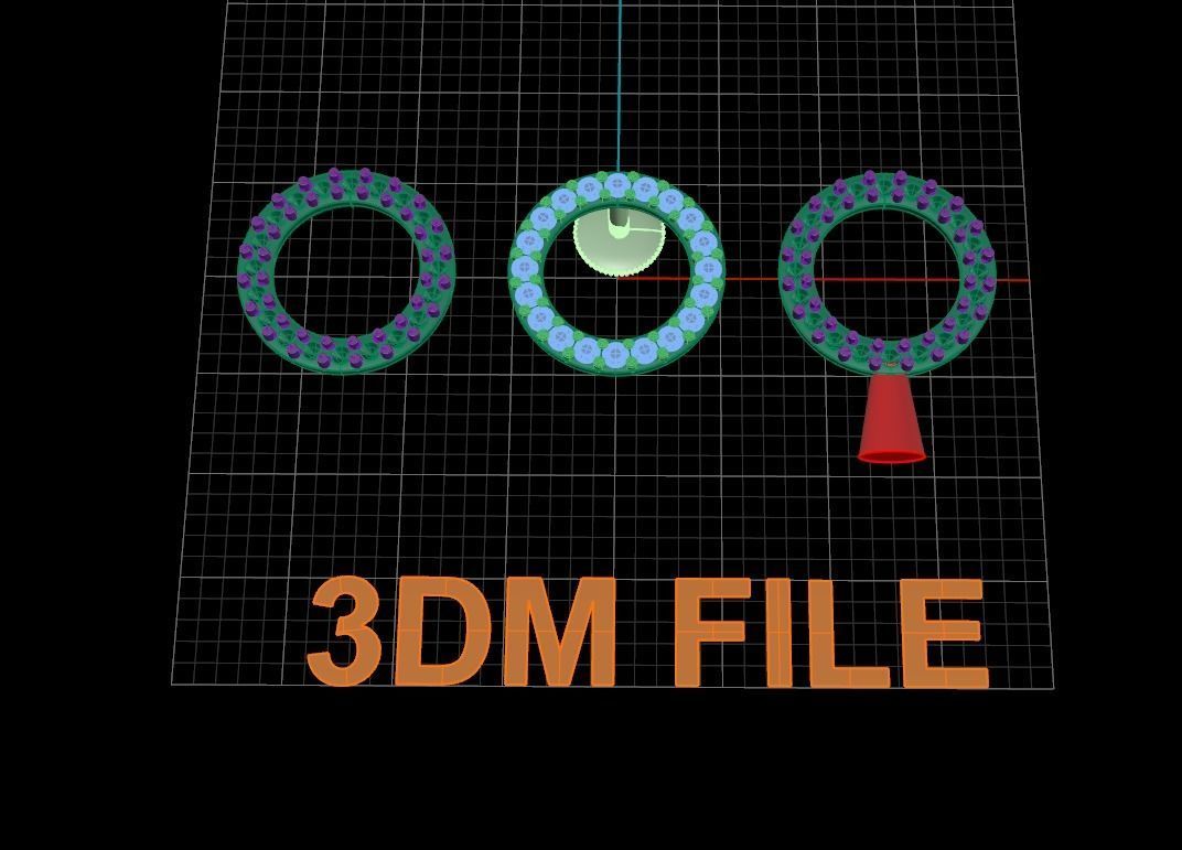 Round Halo Diamond Stud Earring Large Size 3D print model_5