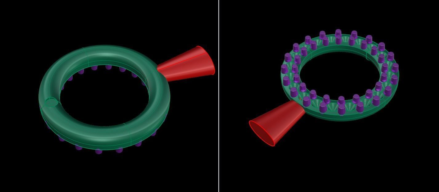 Round Halo Diamond Stud Earring Large Size 3D print model_11