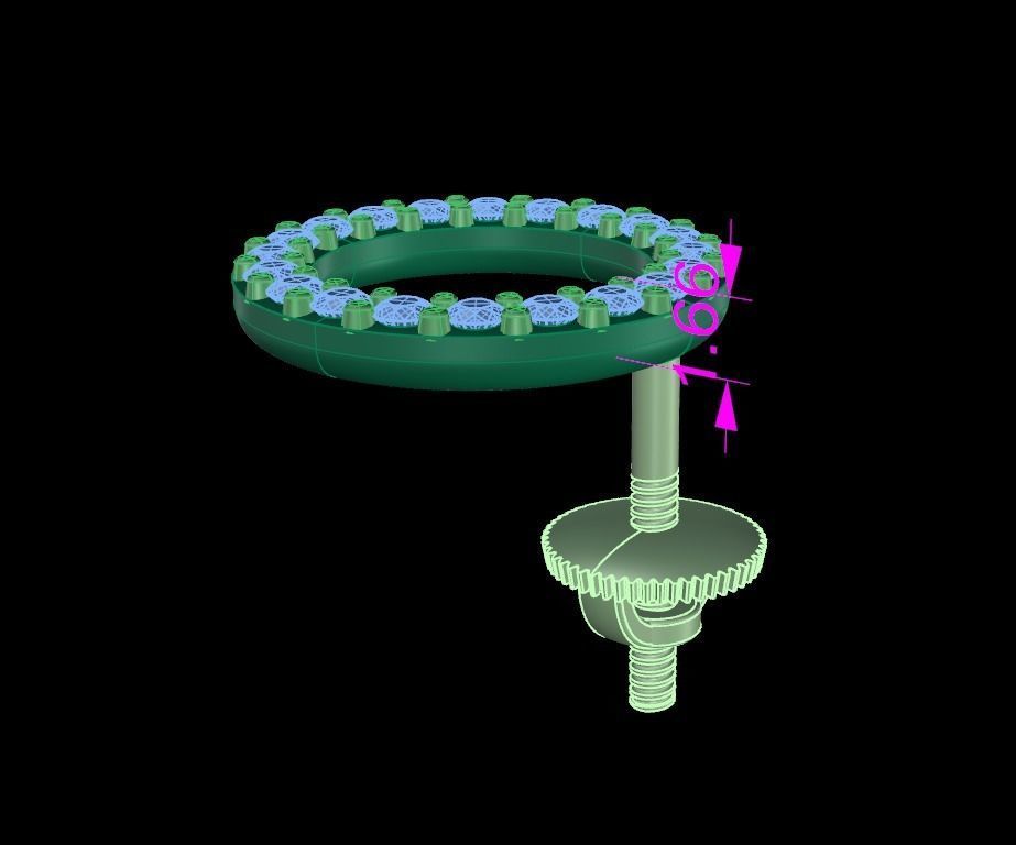 Round Halo Diamond Stud Earring Large Size 3D print model_9