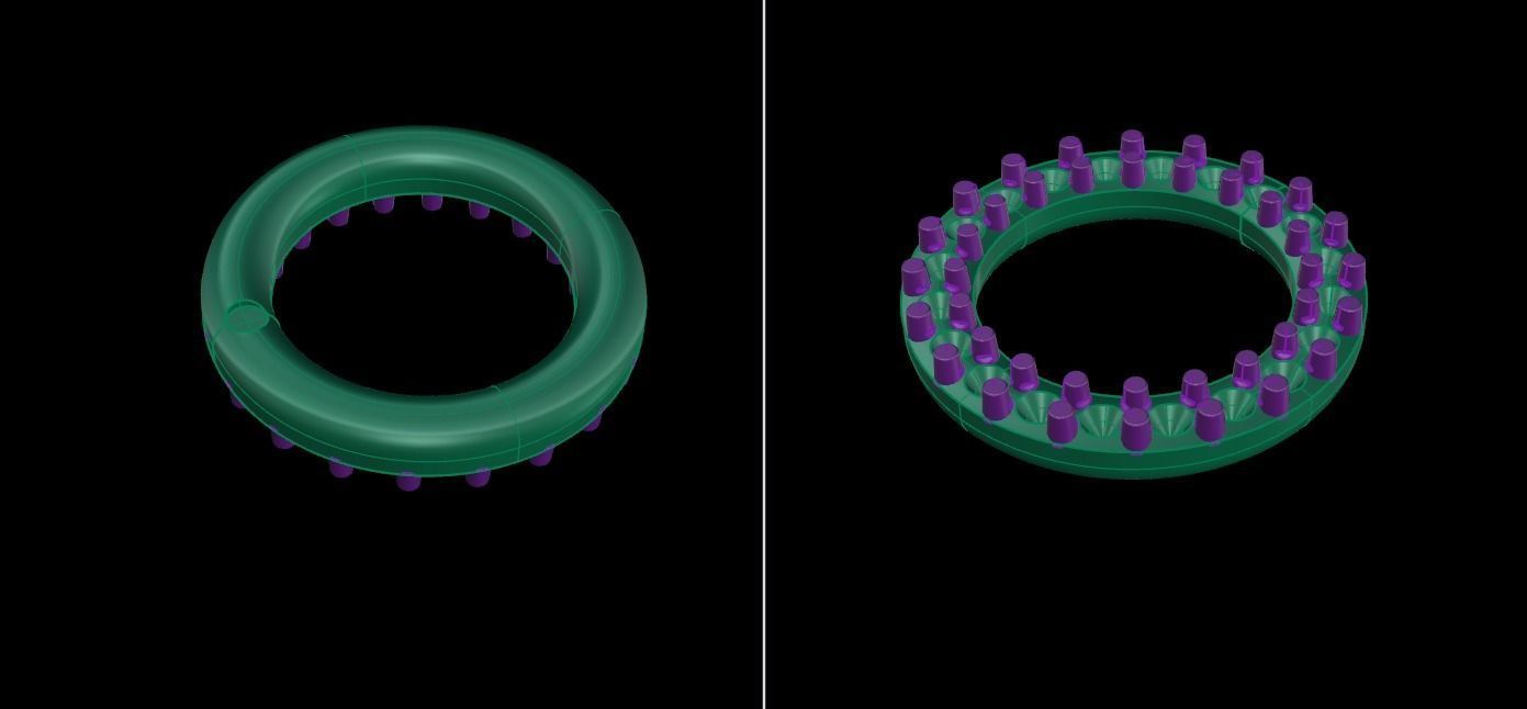 Round Halo Diamond Stud Earring Large Size 3D print model_12