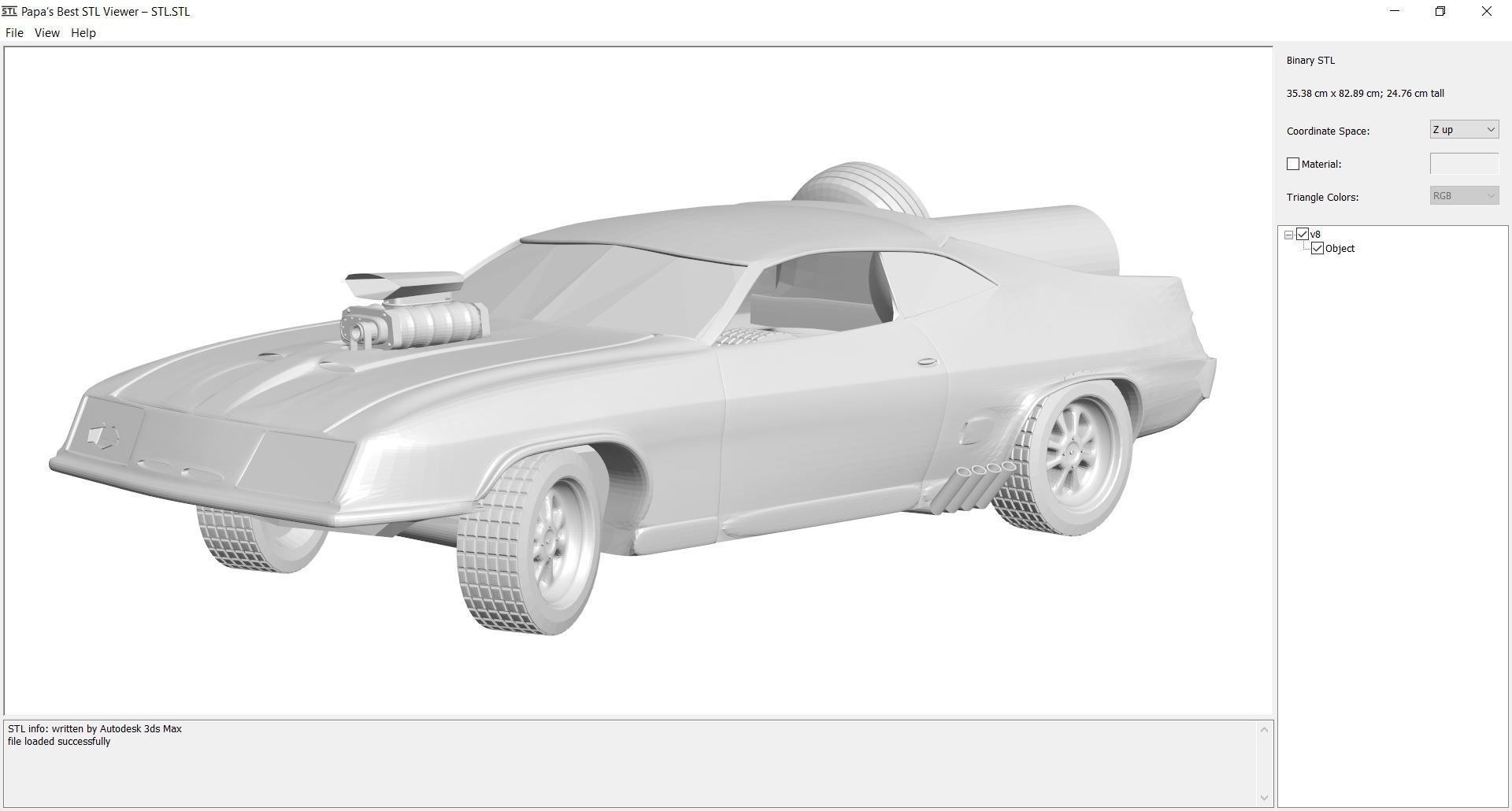 Car - v8 3D print model_1