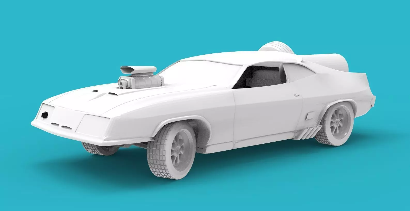 Car - v8 3D print model_0