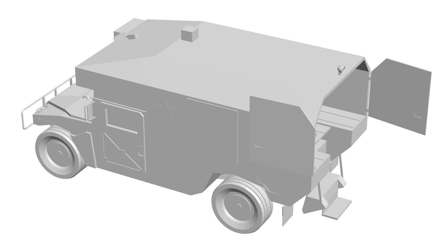 Cars - Ambulance Army 3D print model_1