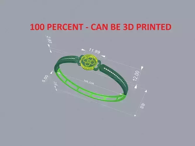 Bangle Flower Design 100 PERCENT GUARANTEED CAN BE PRINTED