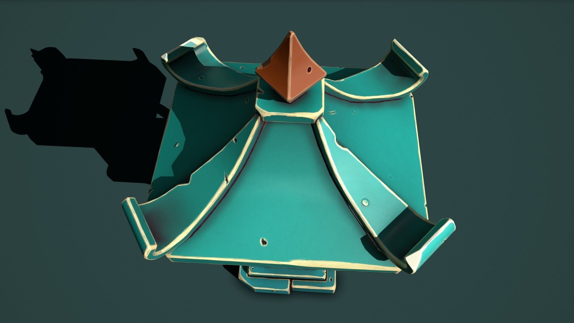 Fantasy stone sanctuary Low-poly 3D model_17