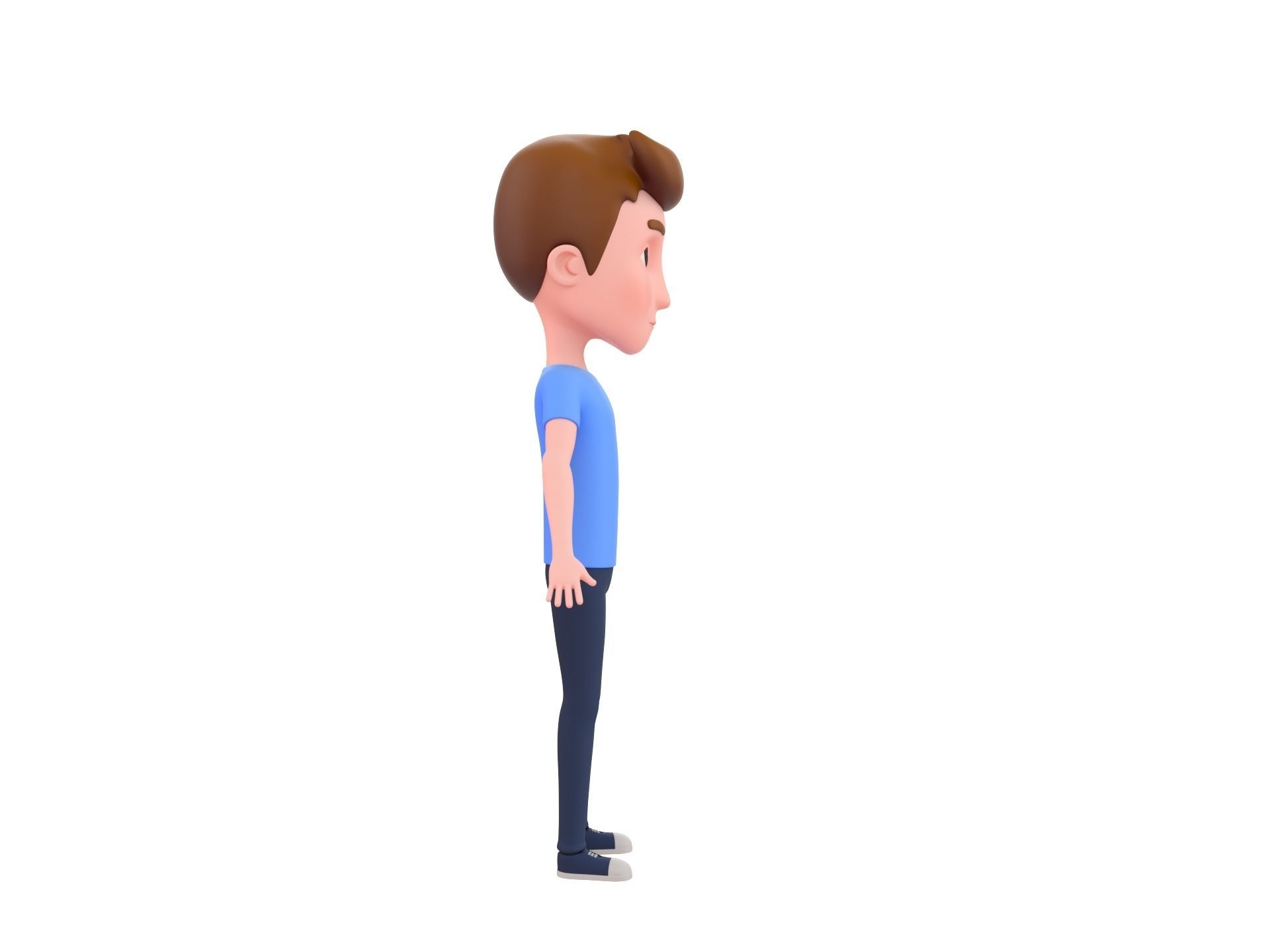 Character047 Rigged Cartoon Man 3D model_7