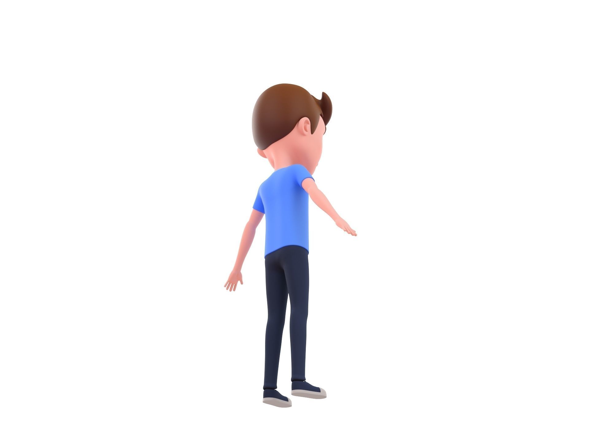 Character047 Rigged Cartoon Man 3D model_8