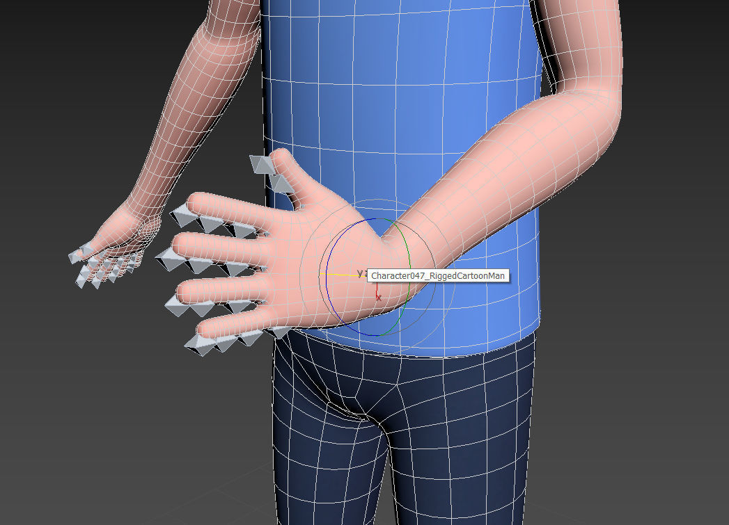 Character047 Rigged Cartoon Man 3D model_23