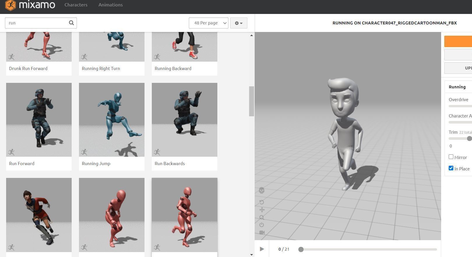 Character047 Rigged Cartoon Man 3D model_25