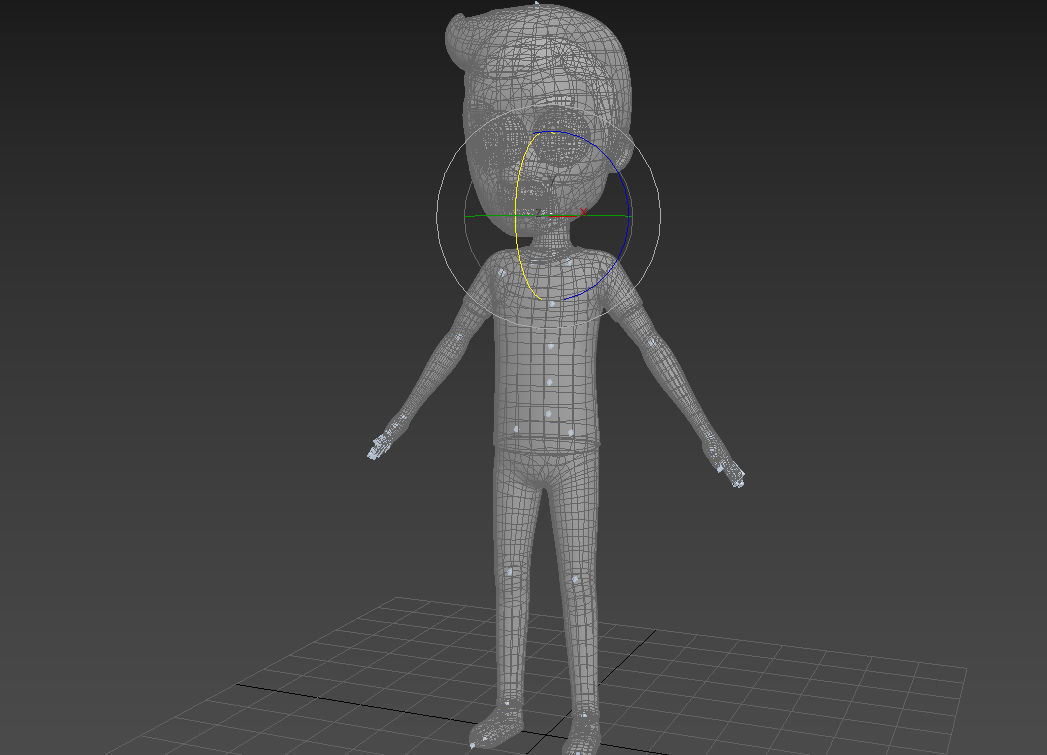 Character047 Rigged Cartoon Man 3D model_20