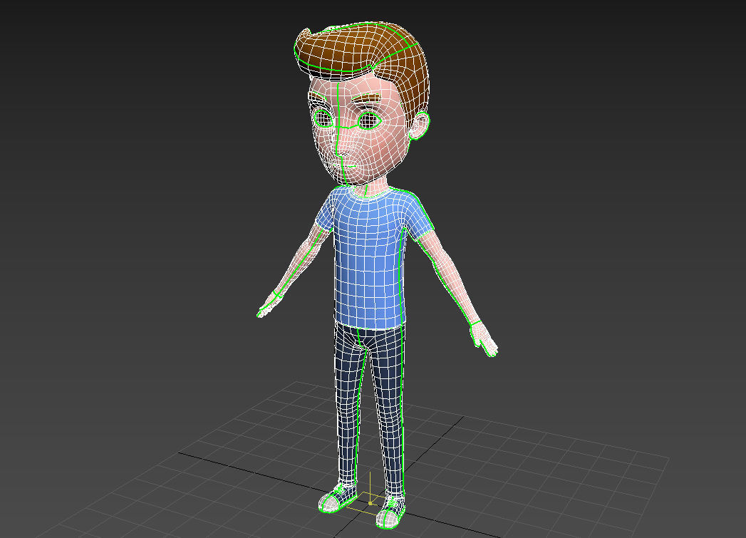 Character047 Rigged Cartoon Man 3D model_27