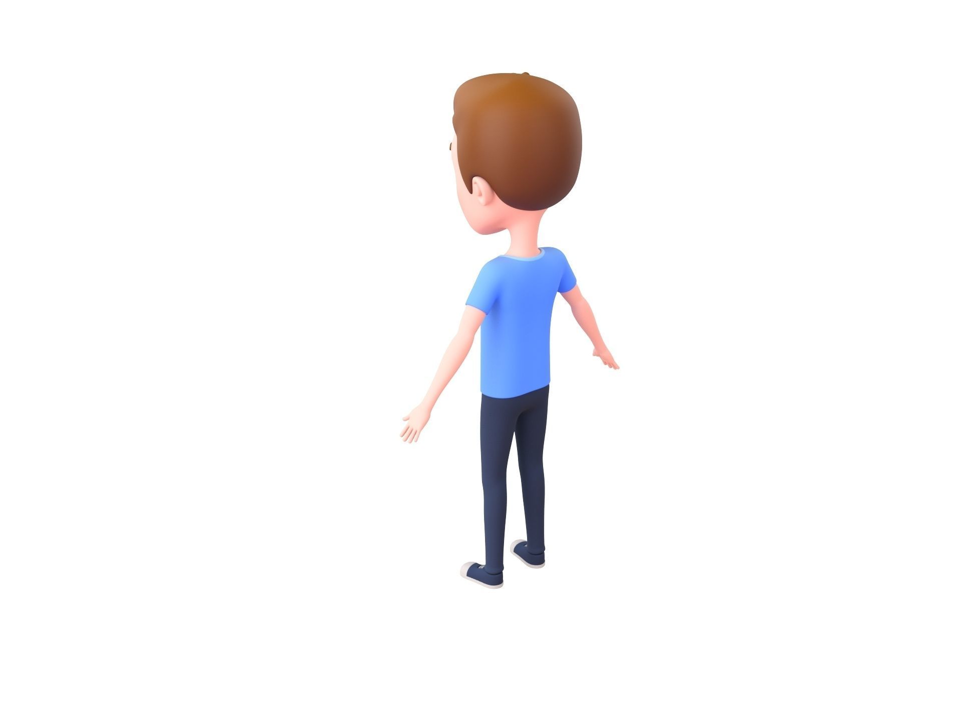 Character047 Rigged Cartoon Man 3D model_10