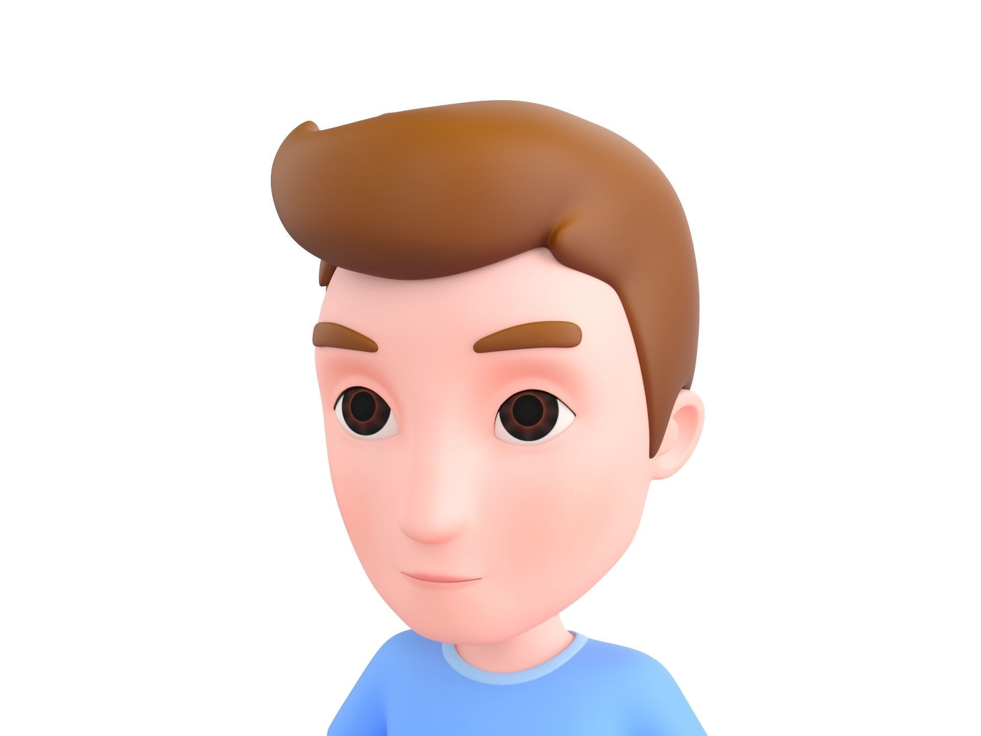 Character047 Rigged Cartoon Man 3D model_16