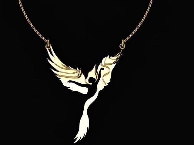 vampire phoenix pendant 3D print model