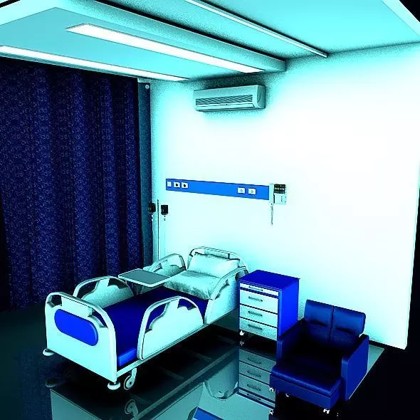 Hospital Room 3D model_0