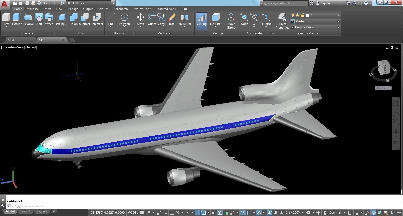 3D model of Airplane Lockheed L-1011 TriStar 3D model | CGTrader