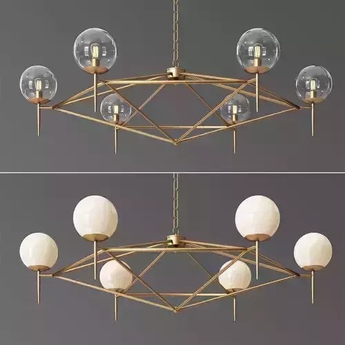 Rowan G Milky and Glass Pendat Chandelier