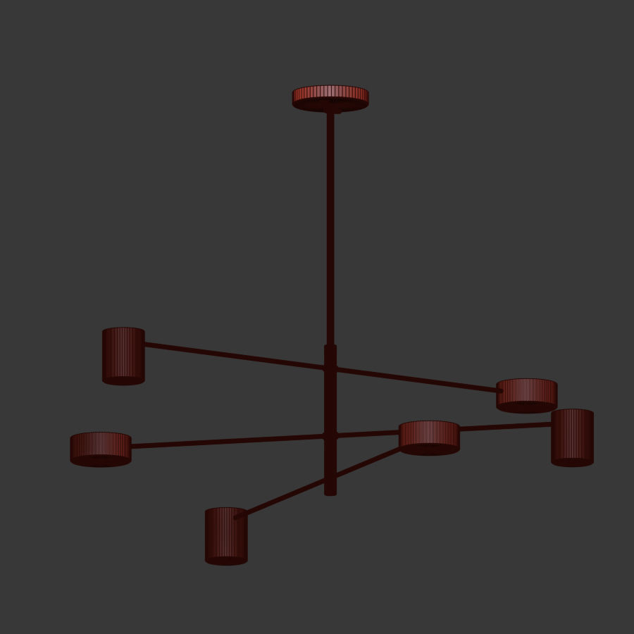 Counterpoint Round Led Pendant Light 3D model_4