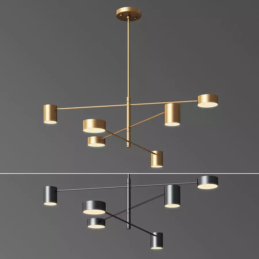 Counterpoint Round Led Pendant Light 3D model_0