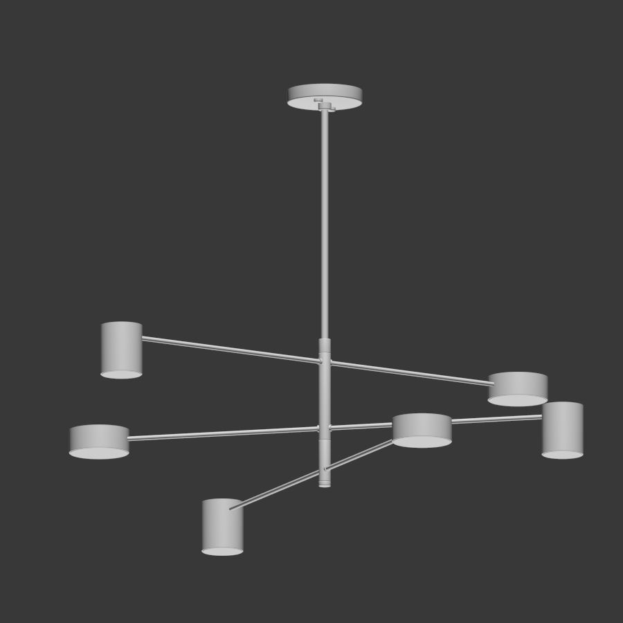 Counterpoint Round Led Pendant Light 3D model_3