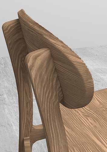 Chair wooden Free 3D model