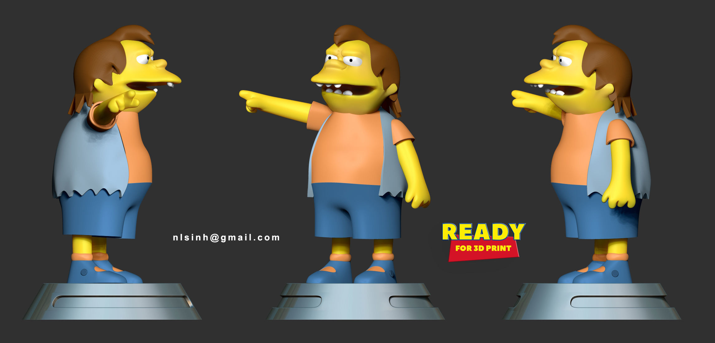 Nelson Muntz - The Simpsons Fan art 3D print model_2