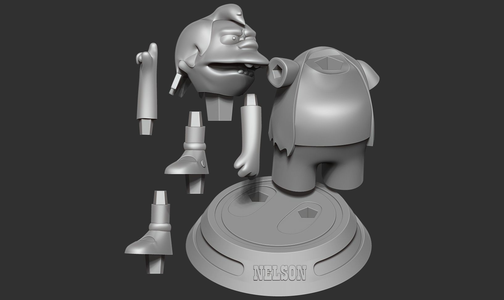 Nelson Muntz - The Simpsons Fan art 3D print model_1