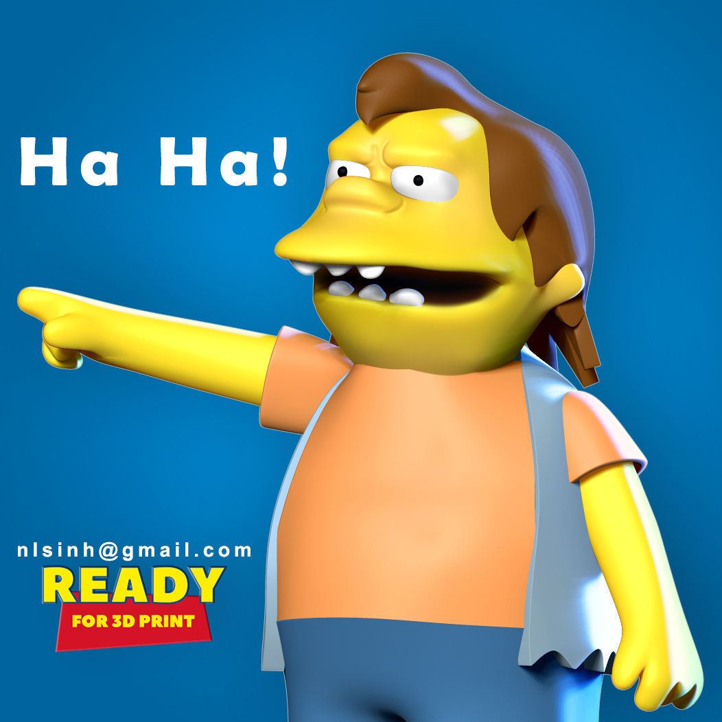 Nelson Muntz - The Simpsons Fan art 3D print model_15