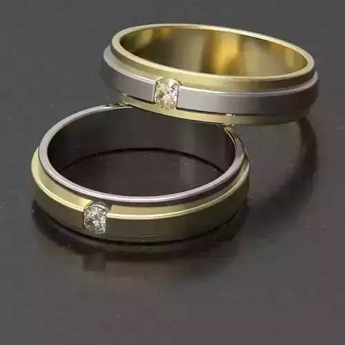 Two color ring for human for 3D print 3D print model