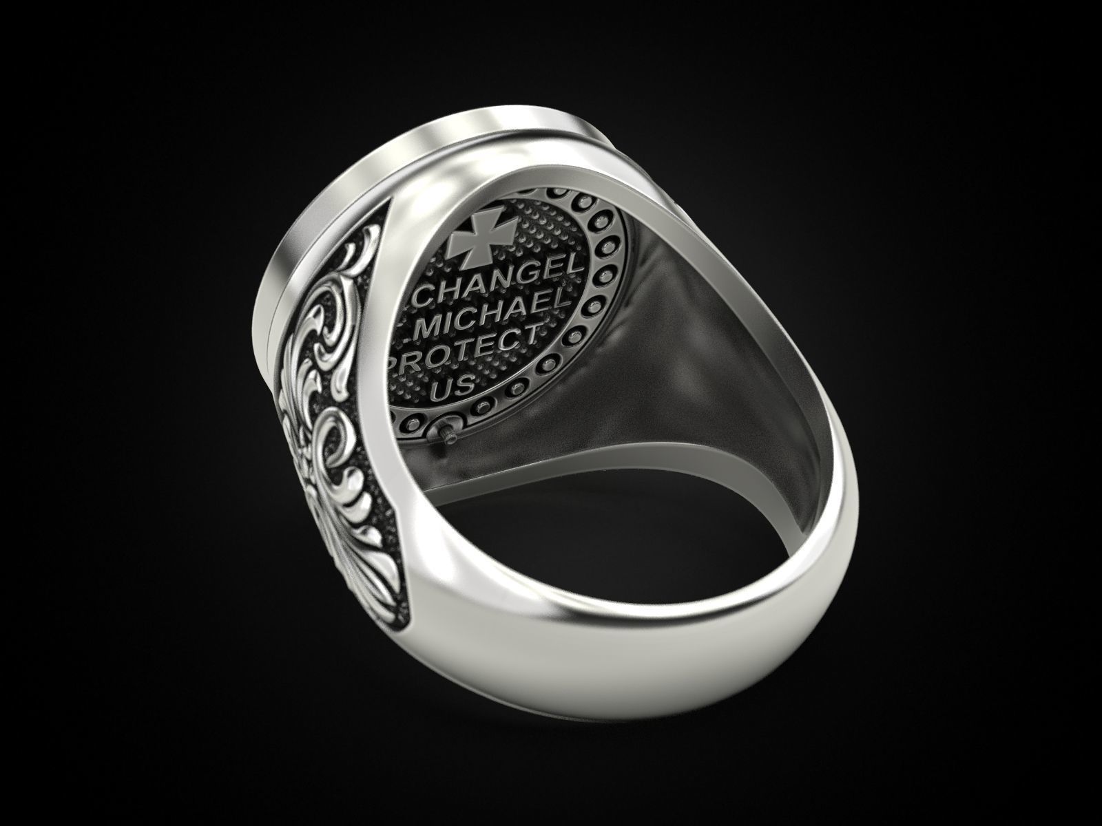 Ring ARCHANGEL MICHAEL 3D print model_21